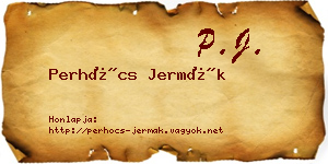 Perhócs Jermák névjegykártya